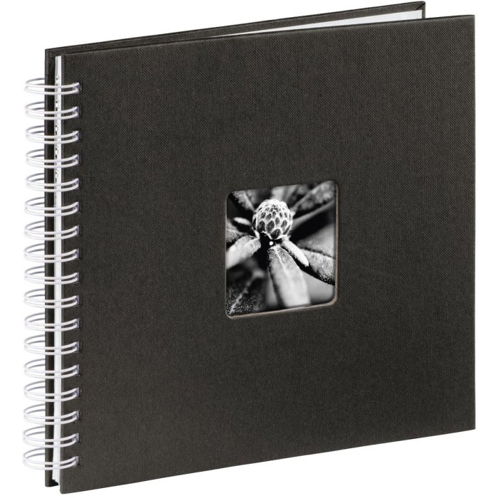 Spiral-Album Fine Art, 28x24 cm, 50 weiße Seiten, Schwarz