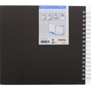 Spiral-Album Fine Art, 28x24 cm, 50 weiße Seiten, Schwarz