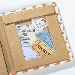 Hama Fotoalbum Buchalbum Melons 18x13 cm 20 Seiten braun mit Gummiband