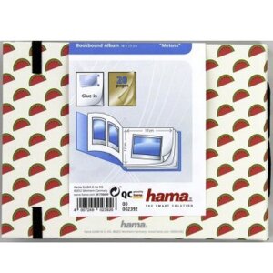 Hama Fotoalbum Buchalbum Melons 18x13 cm 20 Seiten braun mit Gummiband