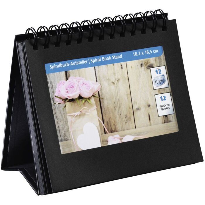 Подставка для книг на спирали для 12 фотографий размером до 11x15 см, с изречениями, Sw