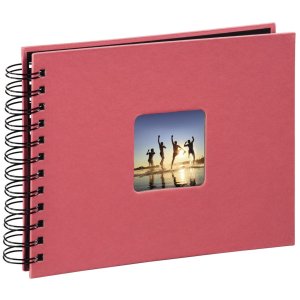 Spiral-Album Fine Art, 24 x 17 cm, 50 schwarze Seiten, Flamingo