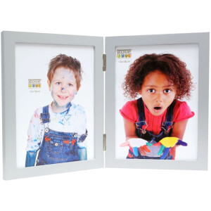 Деревянная фоторамка Deknudt S68FD1 серебристая