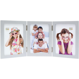 Деревянная фоторамка Deknudt S68FD1 серебристая