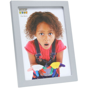 Деревянная фоторамка Deknudt S68FD1 серебристая