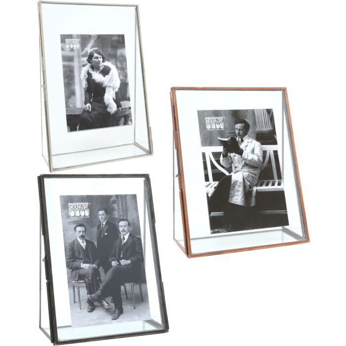 Deknudt Metallrahmen S68PA mit Glasaufsteller Kupfer Schwarz Silber