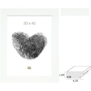 Белая деревянная фоторамка S43BK — 13x18 до 50x70 см