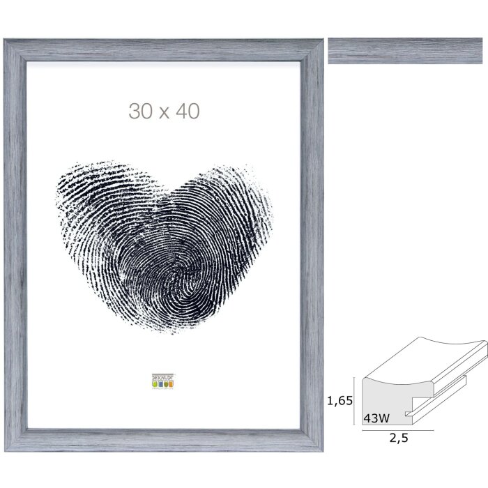 Deknudt S43WF Bilderrahmen Kunststoff grau 9x13 bis 40x60 cm