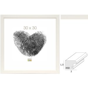 Фоторамка деревянная белая S45DK, 9x13 см до 30x45 см