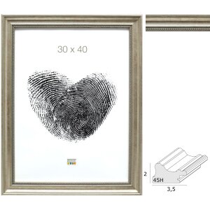 Deknudt S45HD1 Bilderrahmen Silber Barock 10x15 cm bis...