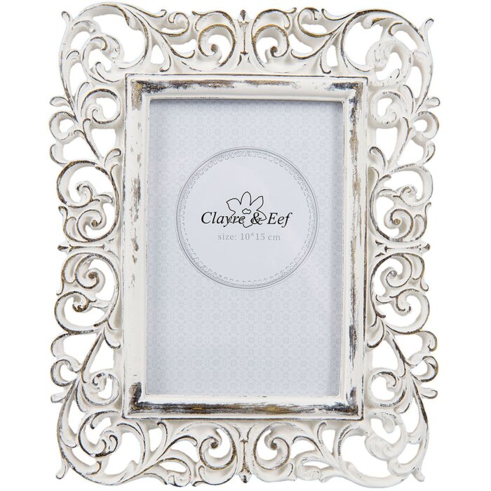Фоторамка Clayre & Eef 2F0497 - 18x2x23 см - 10x15 см дистиллированный белый