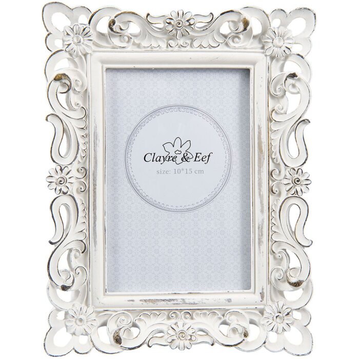 Fotorahmen Clayre & Eef 2F0499 - 17x2x22 cm - 10x15 cm distressed weiß