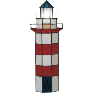 LumiLamp 5LL-1166 Настольная лампа Тиффани Маяк 21x56 см...