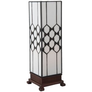 Настольная лампа Tiffany Clayre & Eef 5LL-5888 - 12x12x36 см E14 - макс. 25 Вт белый