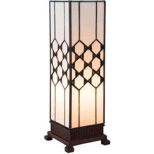 Настольная лампа Tiffany Clayre & Eef 5LL-5888 - 12x12x36 см E14 - макс. 25 Вт белый