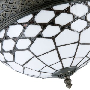 Потолочный светильник Tiffany Clayre & Eef 5LL-5891 - Ø 38x19 см - E14-Max. 2x40 Вт белый