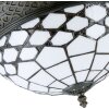 Потолочный светильник Tiffany Clayre & Eef 5LL-5891 - Ø 38x19 см - E14-Max. 2x40 Вт белый