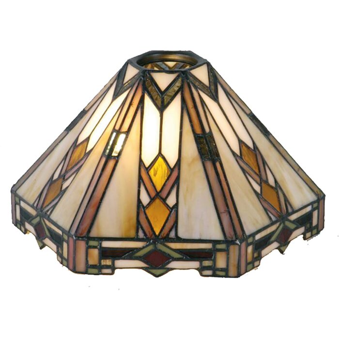 Стеклянный абажур Tiffany Clayre & Eef 5LL-9113 - 26x22x15 см E27 - KH 6 см мульти