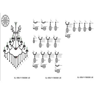 Люстра Clayre & Eef 5LL-CR56 - 200-270 x Ø170...