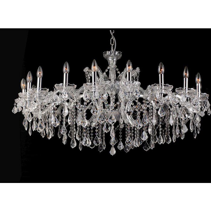 Люстра Clayre & Eef 5LL-CR63 - 18 лампочек 64xØ 120 см 18x E14-40w прозрачная