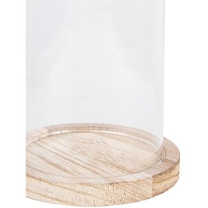 Стеклянная банка-колокол Clayre & Eef 6GL2168 - Ø 12x17 см прозрачная