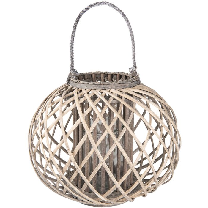 Подставка для чайных ламп Clayre & Eef 6RO0383XL - Ø 47x36 см коричневый - серый