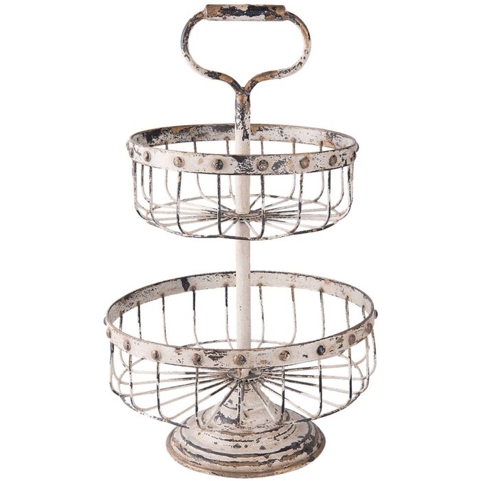 Шезлонг Clayre & Eef 6Y2643 - Ø 30x50 см белый дистиллированный