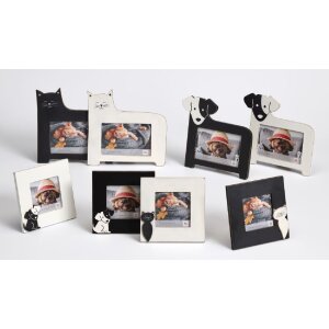 Чёрная декоративная фигурка собаки из дерева 10 см