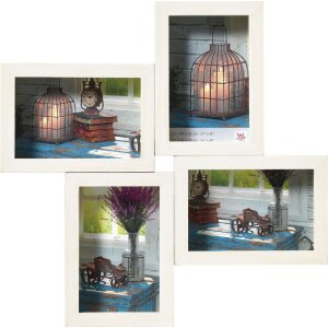 Рамка для галереи Рустик 4 фото 10x15 см белая