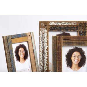 Walther Holz-Fotorahmen Dupla 15x20 cm creme-blau