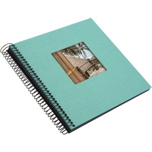 Goldbuch Spiralalbum Bella Vista aqua 20x20 cm 40 schwarze Seiten