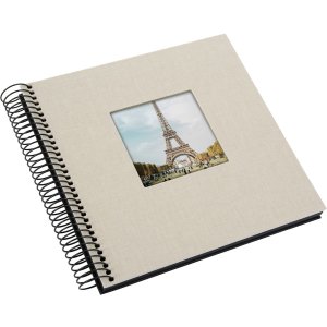 Goldbuch Spiralalbum Bella Vista sandgrau 20x20 cm 40 schwarze Seiten