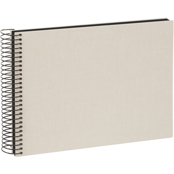 Goldbuch Spiralalbum Bella Vista sandgrau 24x17 cm 40 schwarze Seiten