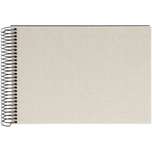 Goldbuch Spiralalbum Bella Vista sandgrau 24x17 cm 40 schwarze Seiten