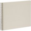 Goldbuch Spiralalbum Bella Vista Sandgrau Leineneinband 40 weiße Seiten 34x30 cm