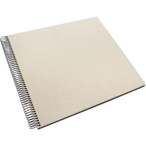 Goldbuch Spiralalbum Bella Vista sandgrau 35x30 cm 40 schwarze Seiten