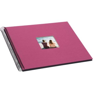 Goldbuch Spiralalbum Bella Vista fuchsia 34x30 cm 40 schwarze Seiten