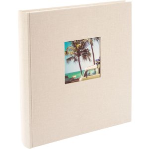 Goldbuch Fotoalbum Bella Vista sandgrau Leinen 30x31 cm 60 Seiten