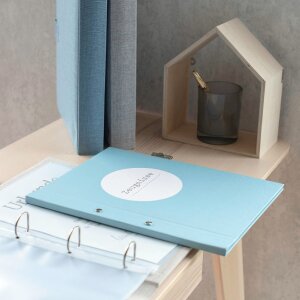 Goldbuch Dokumentenmappe Summertime blau grau 27 5x34cm mit Clip 5 Taschen
