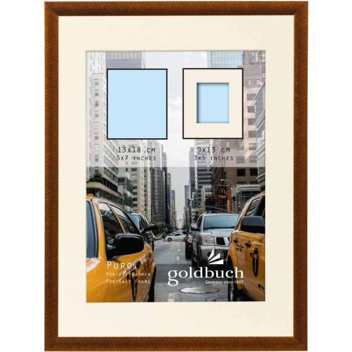 Goldbuch Kunststoffrahmen Puro 13x18 cm bronze