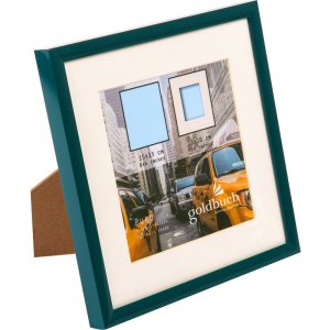 Goldbuch Kunststoffrahmen Puro petrol 15x15 cm mit Passepartout 10x10 cm