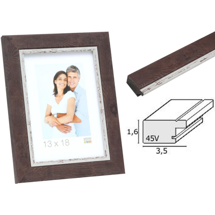 Фоторамка Deknudt коричневая пластиковая S45VY2