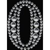 Стикер Herma FASHIONLine Crystal "0" — сияющий силиконовый декор для подарков