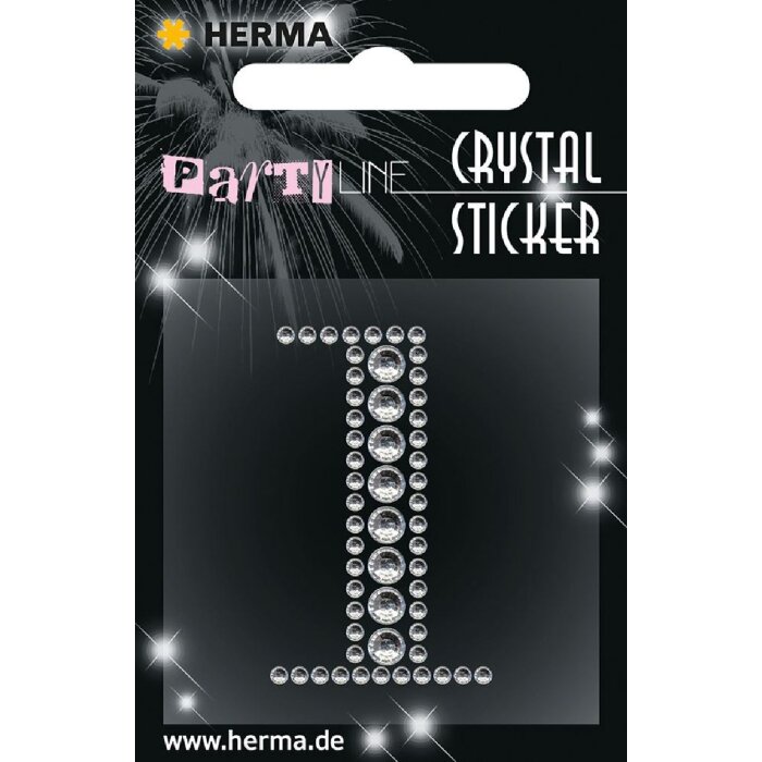 Наклейки Herma FASHIONLine Crystal "1" — сияющие кристаллы для подарков