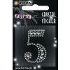 Наклейки Herma FASHIONLine Crystal "5" — с мерцающими стразами для свадьбы, крещения и конфирмации