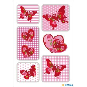 Стикер Herma MAGIC с розовым сердцем, шелк