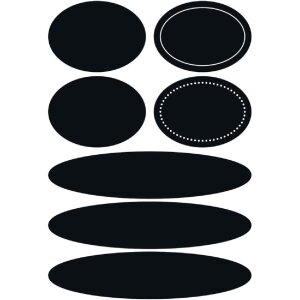 Овальные таблички Herma HOME для доски, белые, 14 шт.