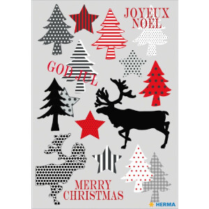 Наклейки Herma DECOR «Счастливая рождественская» — 42 шт., для подарков и писем