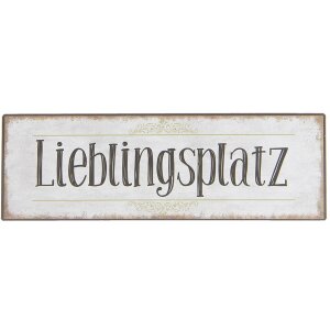 Clayre & Eef Text Sign 6Y2808 White Black Iron...