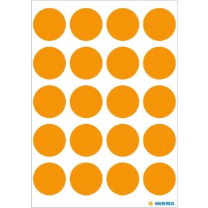 HERMA Vielzwecketiketten orange Ø 19 mm rund...